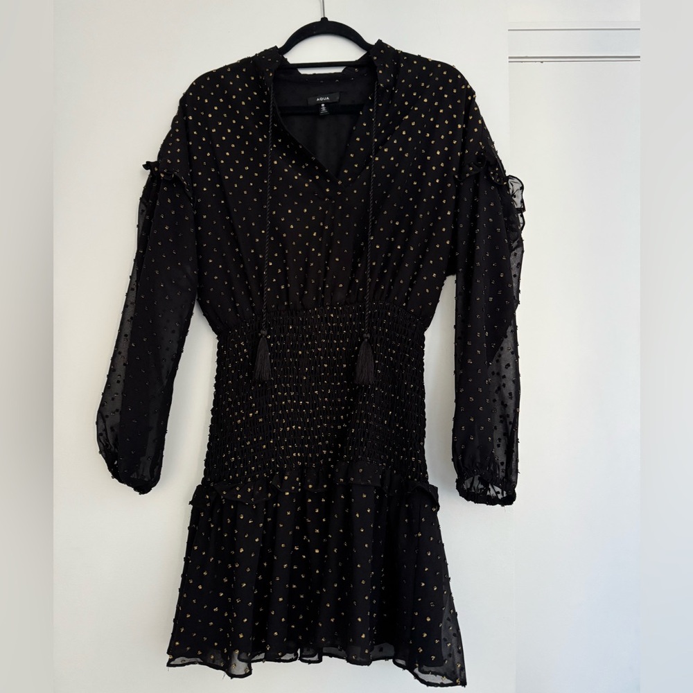 Aqua Black Mini Dress